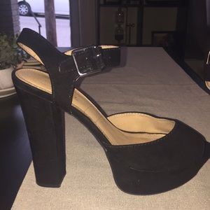 Candies Black Heels